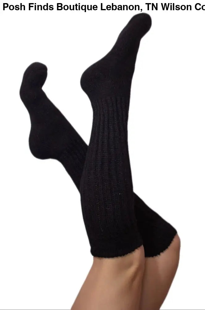 Knee-Hi Alpaca Socks: Grey Heather / Medium - Posh Finds