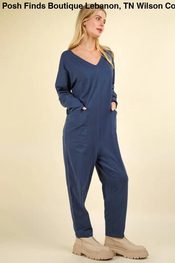 Knit Baggy Comfy Jumpsuit: OLIVE - Posh Finds