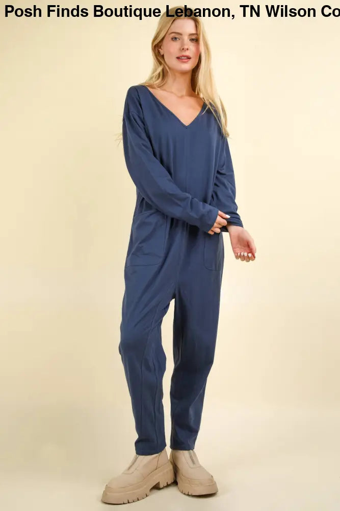 Knit Baggy Comfy Jumpsuit: OLIVE - Posh Finds