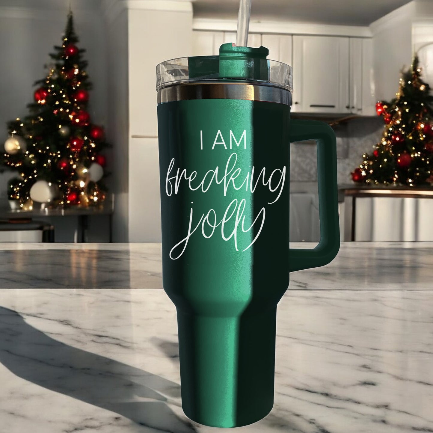 I Am Freaking Jolly Tumbler in Red