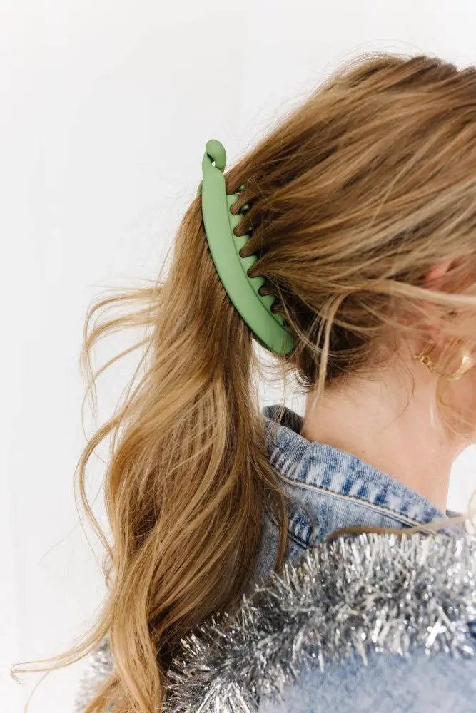 Large Banana Claw Clip: Light Tortoise