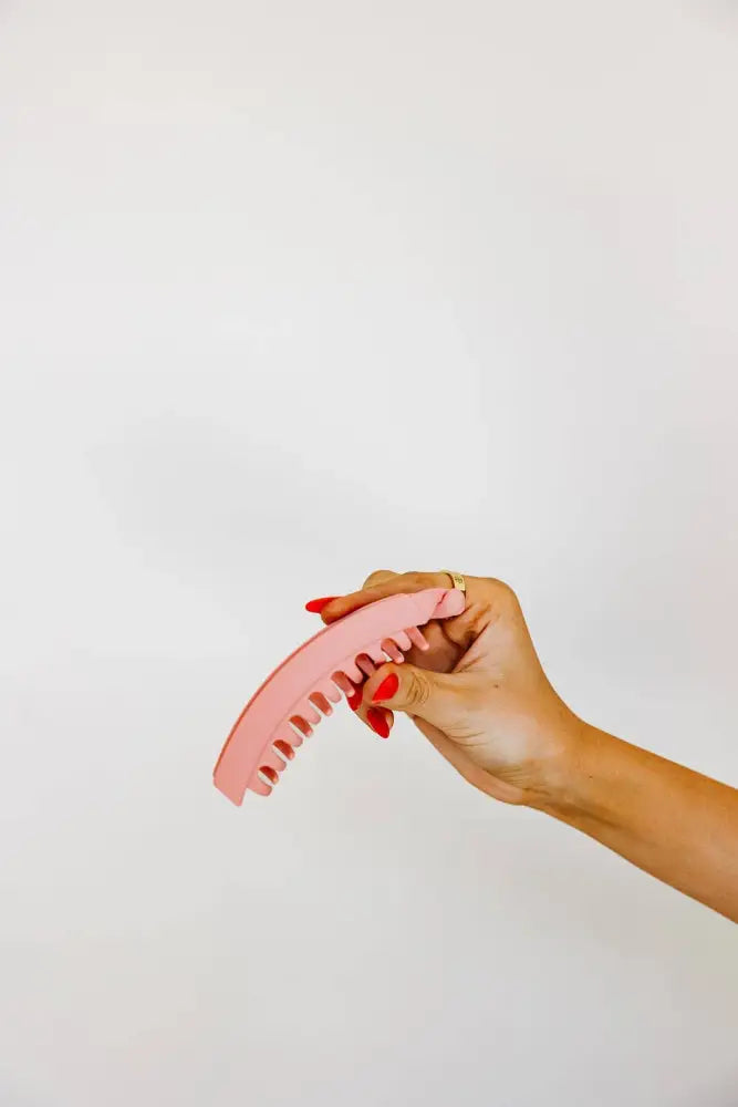 Large Banana Claw Clip: Light Tortoise