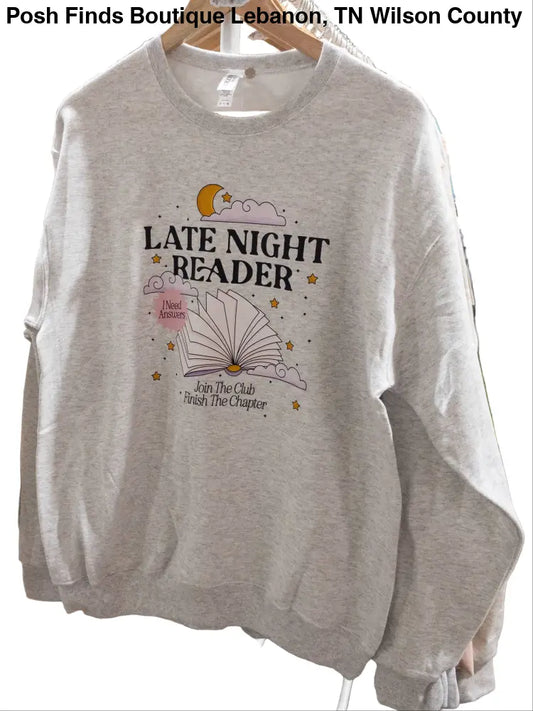 Late Night Reader Club Sweatshirt - Posh Finds