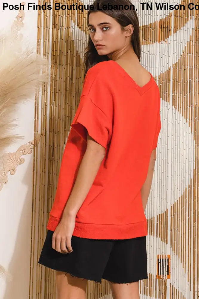 Love Graphic French Terry Loose Fit T-shirt: ASH GREY - Posh Finds