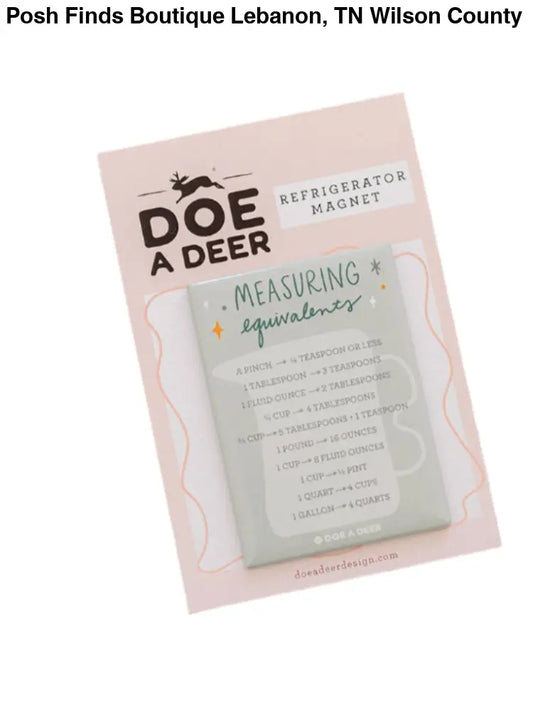 Measuring Equivalents Magnet - Posh Finds