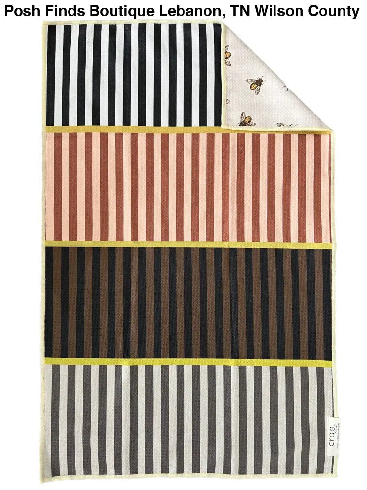 Milk and Honey: Reversible Hand Towel: Multi/Cream / Hand Towel - Posh Finds