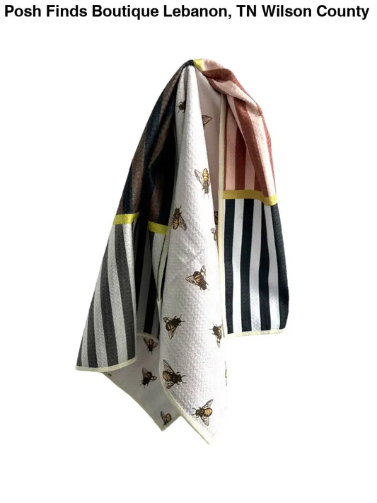 Milk and Honey: Reversible Hand Towel: Multi/Cream / Hand Towel - Posh Finds