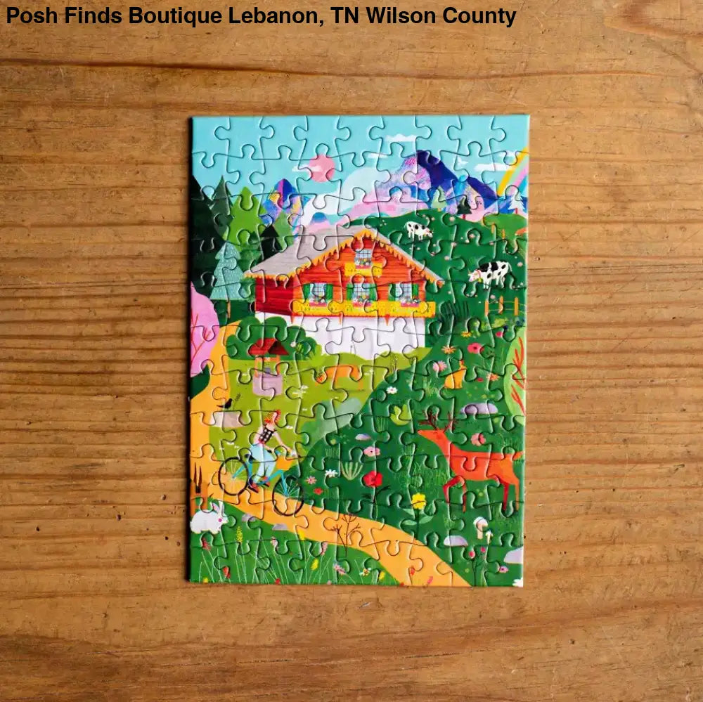 Mini puzzle The Swiss chalet 99 pieces - Posh Finds