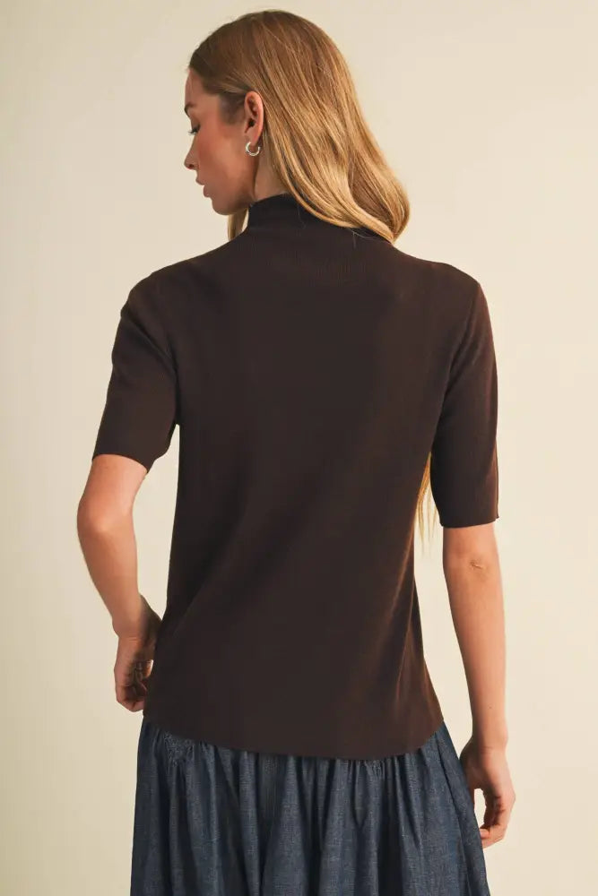 Mock-Neck Fine-Gauge Knit Pullover: CREAM / M