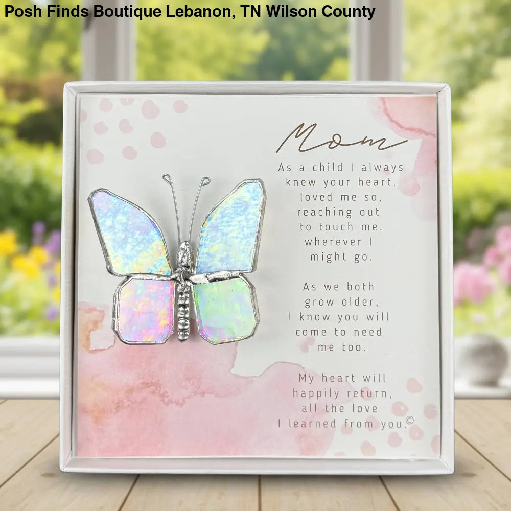 Mom Love I Learned From You Stained Glass Butterfly - Gifts