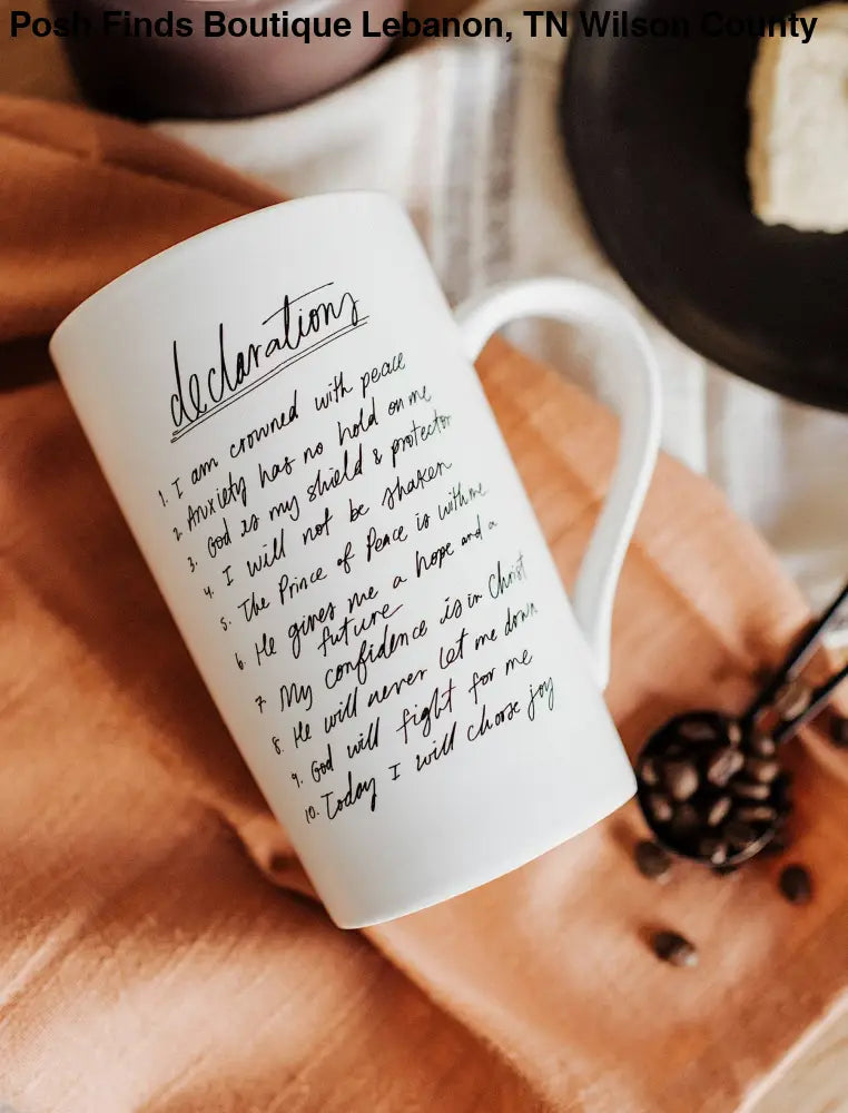 Mug: Declarations Christian 16oz. - Posh Finds