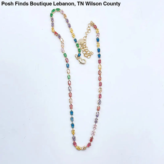 Multi Color Infinity Necklace Adjustable - Posh Finds