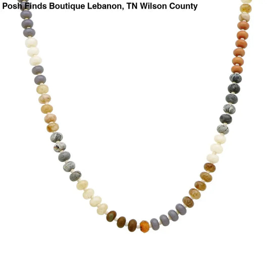 Natural Multi Color Beaded "Candy" Beaded 16"-18" Necklace - Posh Finds