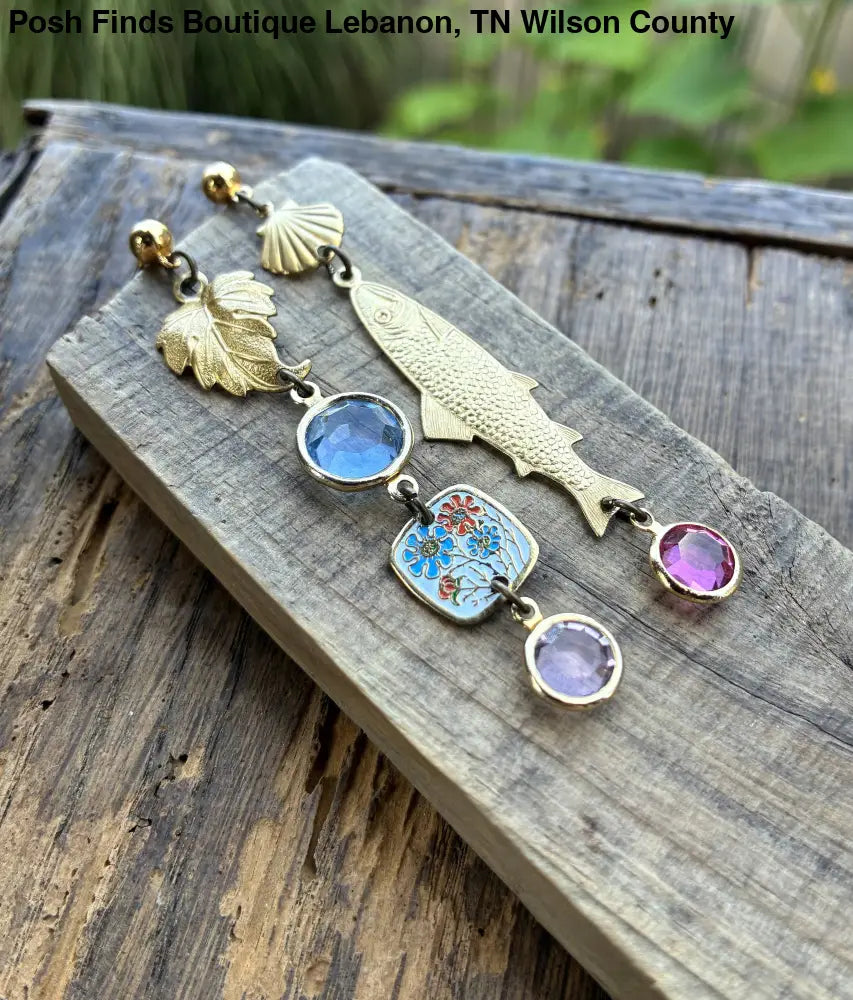 Nature Study Number 2 Vintage Charm Dangles - Posh Finds