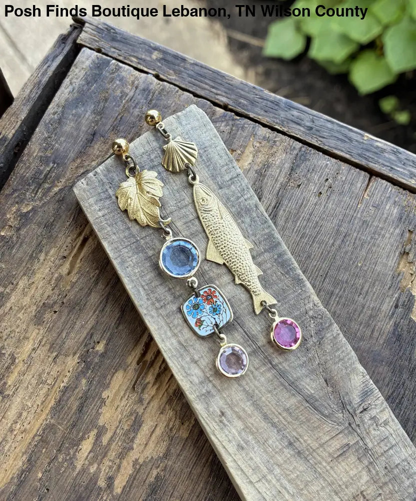 Nature Study Number 2 Vintage Charm Dangles - Posh Finds