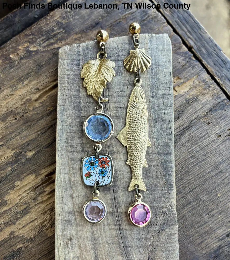 Nature Study Number 2 Vintage Charm Dangles - Posh Finds