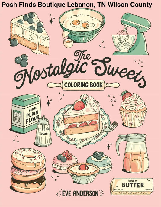Nostalgic Sweets Coloring Book - Posh Finds