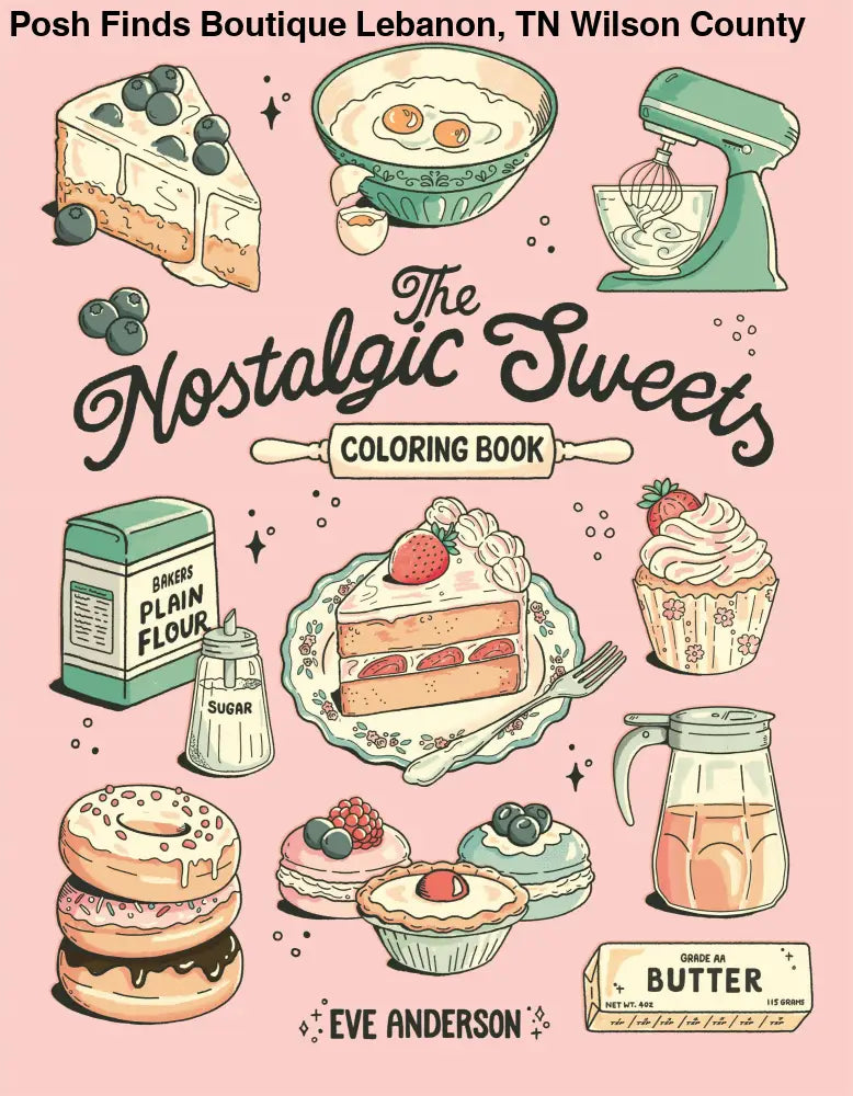 Nostalgic Sweets Coloring Book - Posh Finds