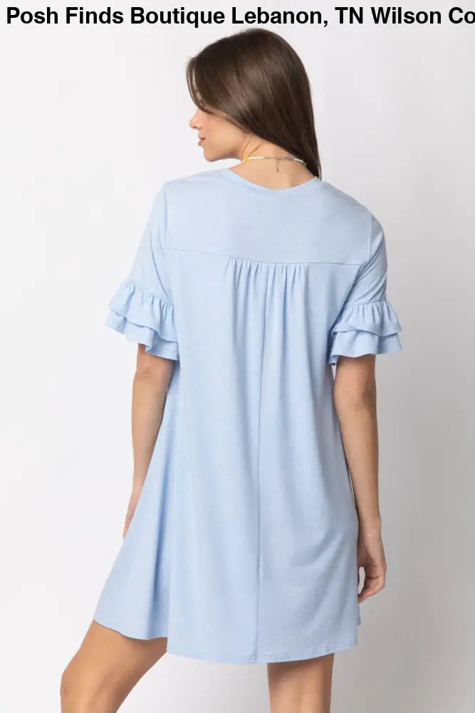 Orange French Terry Pocket Tee Shirt Dress - Women > Dresses