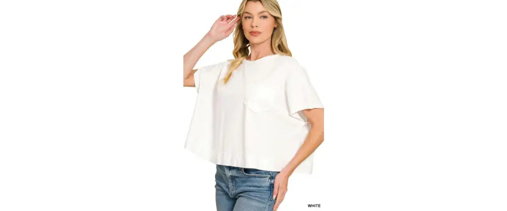 Oversized Boxy Top - White / S-M