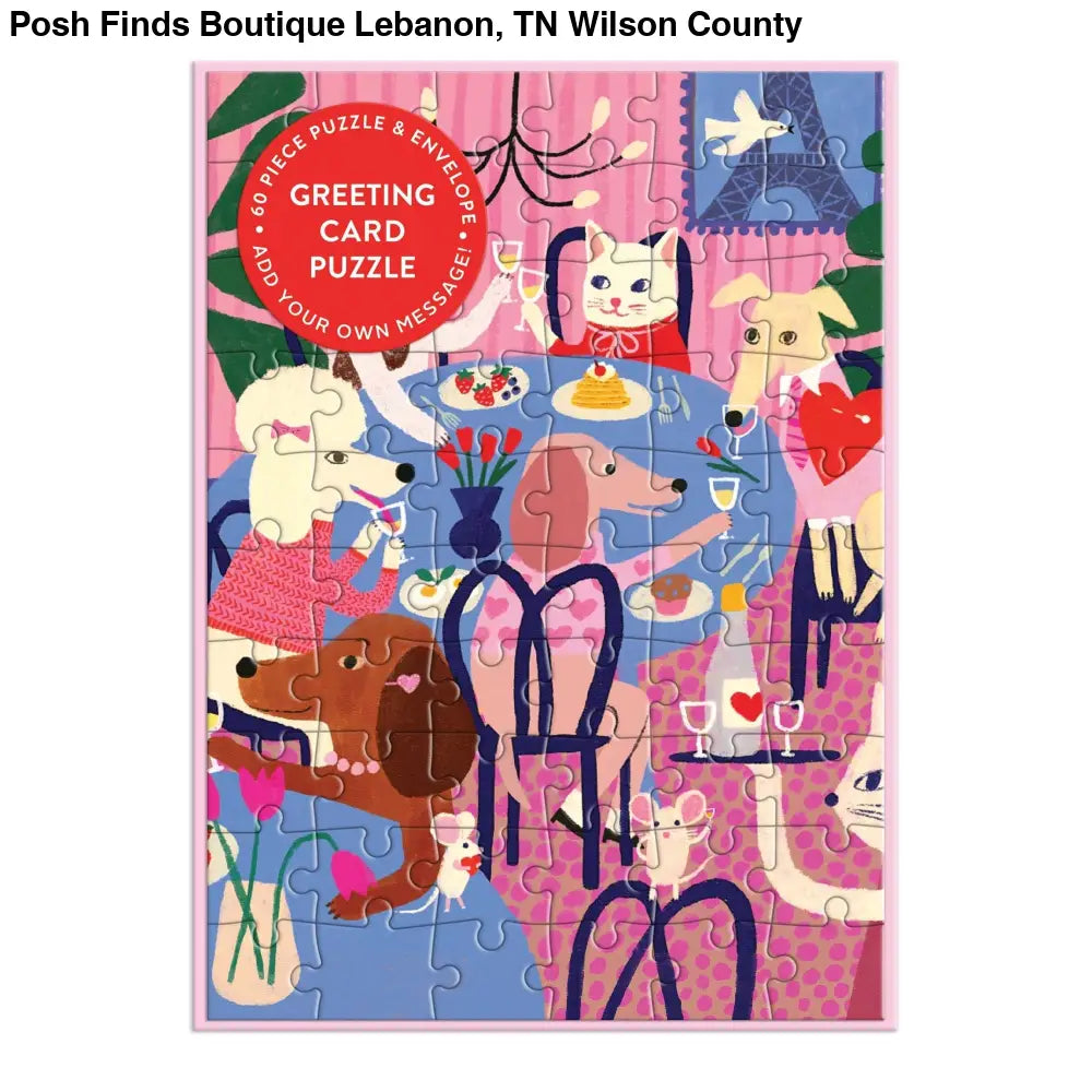 Paws for Love Greeting Card Puzzle
