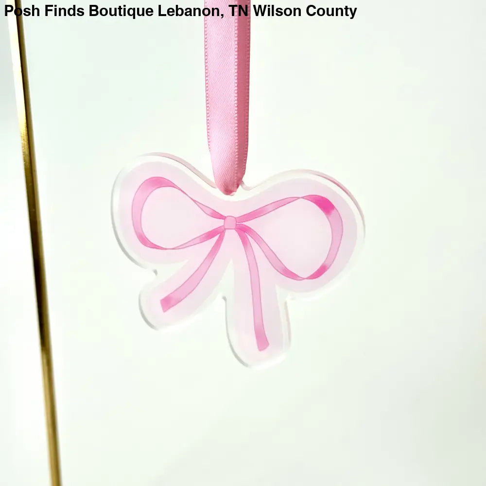 Pink Bow Ornament | Coquette - Posh Finds