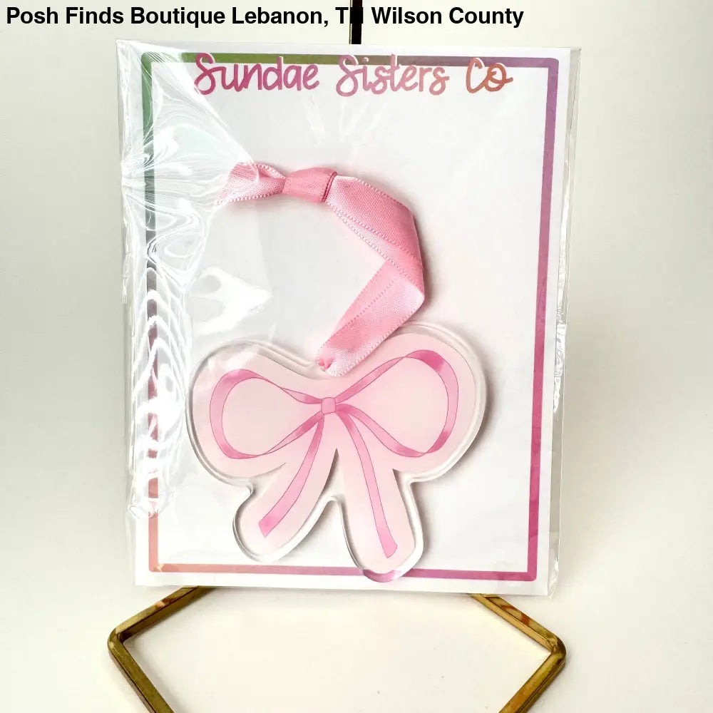 Pink Bow Ornament | Coquette - Posh Finds