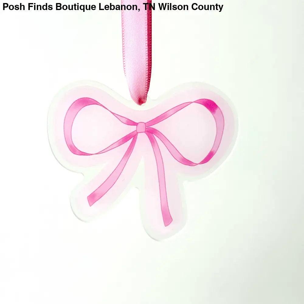 Pink Bow Ornament | Coquette - Posh Finds