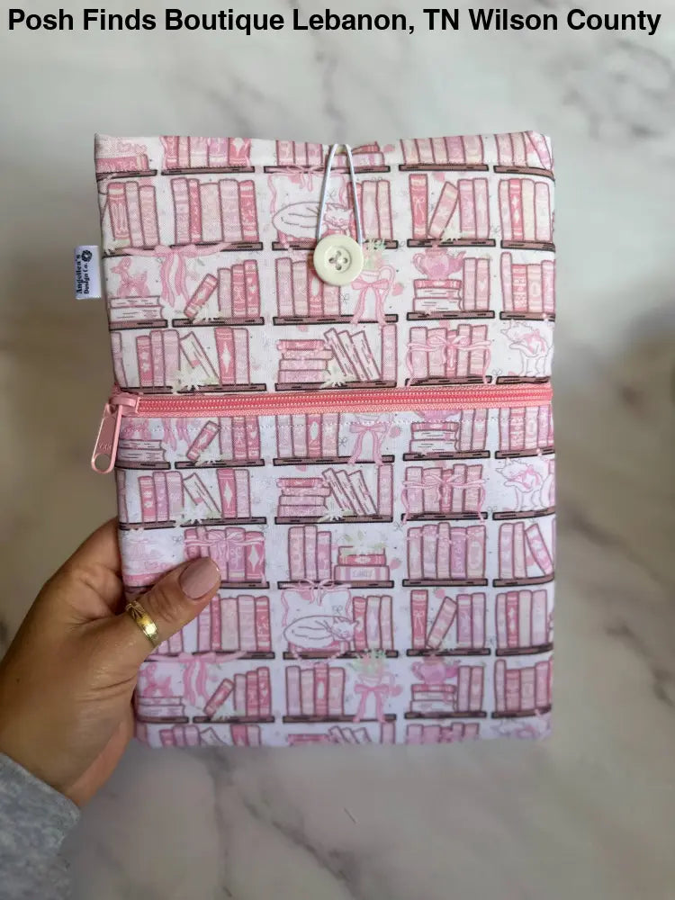 PINK COQUETTE LIBRARY book sleeve: Button / Classic - Posh Finds