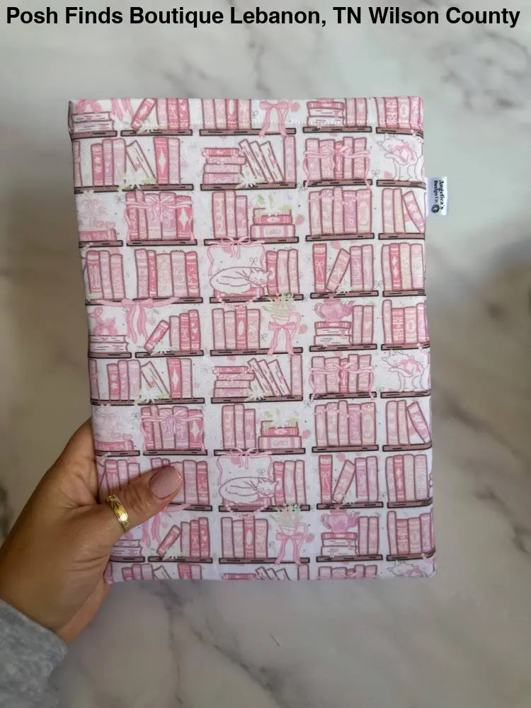 PINK COQUETTE LIBRARY book sleeve: Button / Classic - Posh Finds