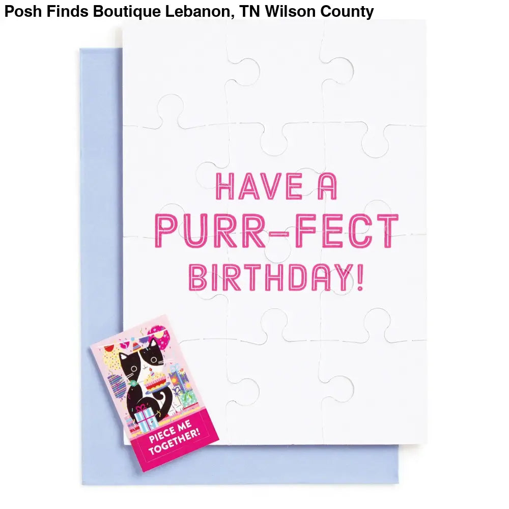 Purr-fect Cat Birthday Greeting Card Puzzle