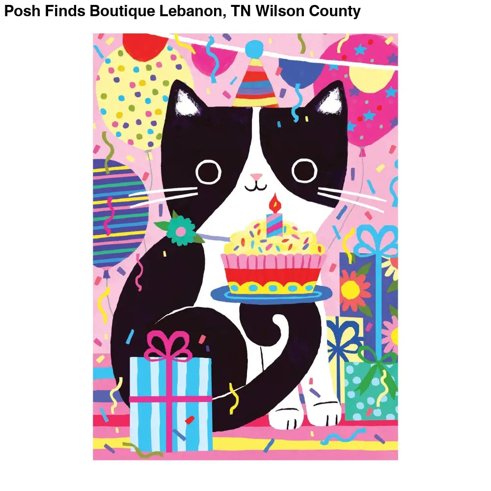 Purr-fect Cat Birthday Greeting Card Puzzle