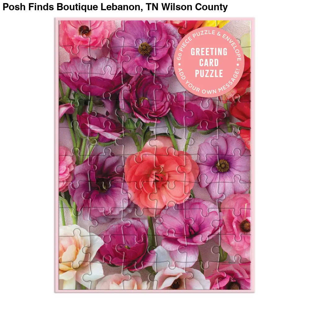 Ranunculus Greeting Card Puzzle