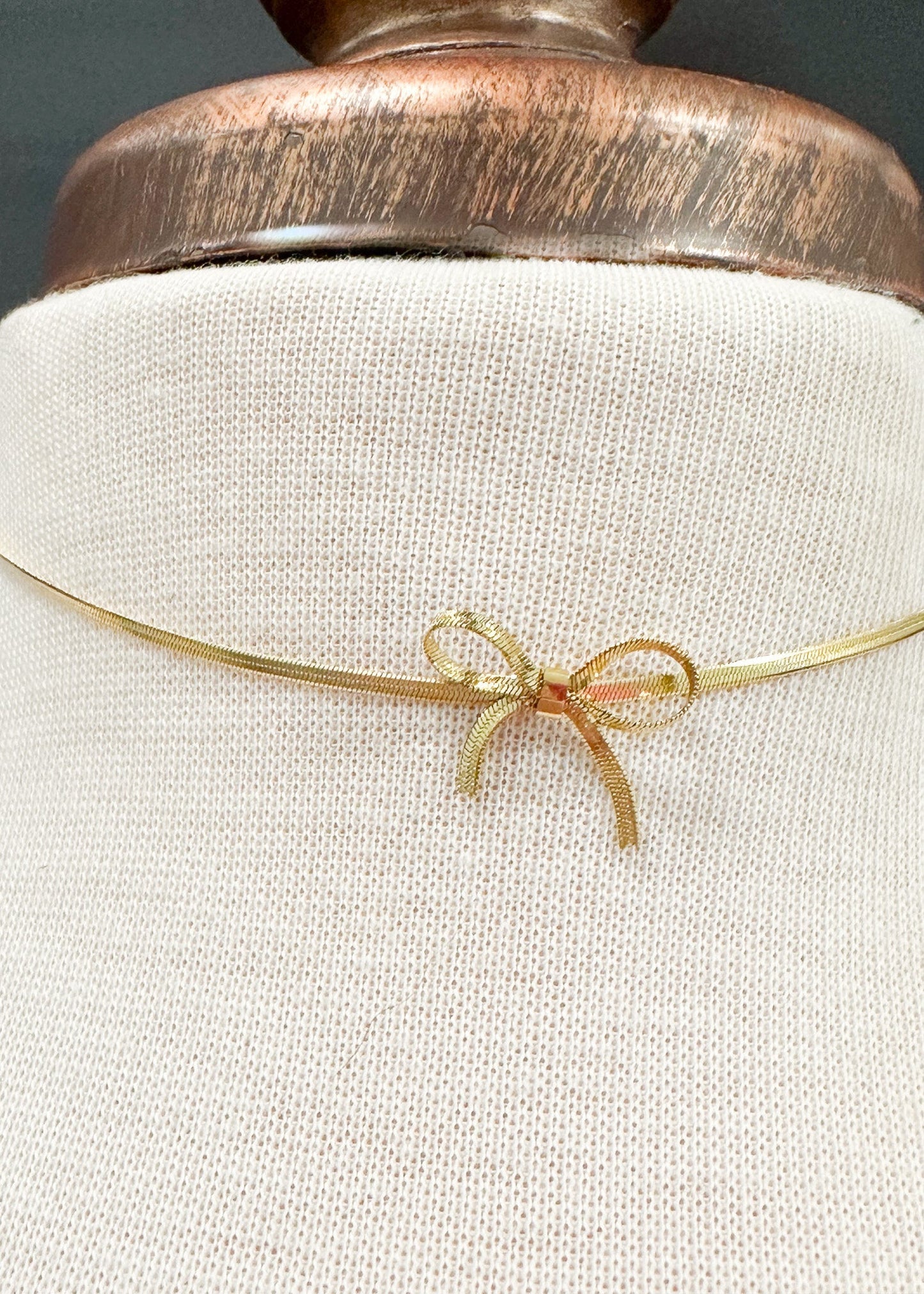 Ribbon Bow Necklace Gold and Silver - Posh Finds
