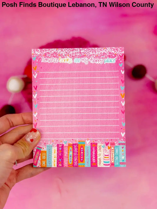 Romance Books are my Happy Place Notepad - Posh Finds