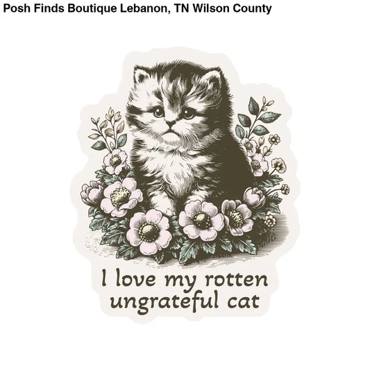 Rotten Kitty Cat Feline Cute High Quality Vinyl Sticker - Posh Finds