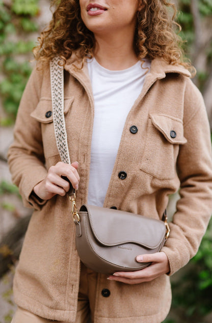 Ellis Convertible Crossbody in Black Camel or Taupe