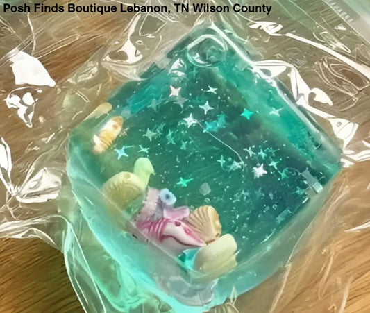 Seashell Glitter Cube Squish - toys