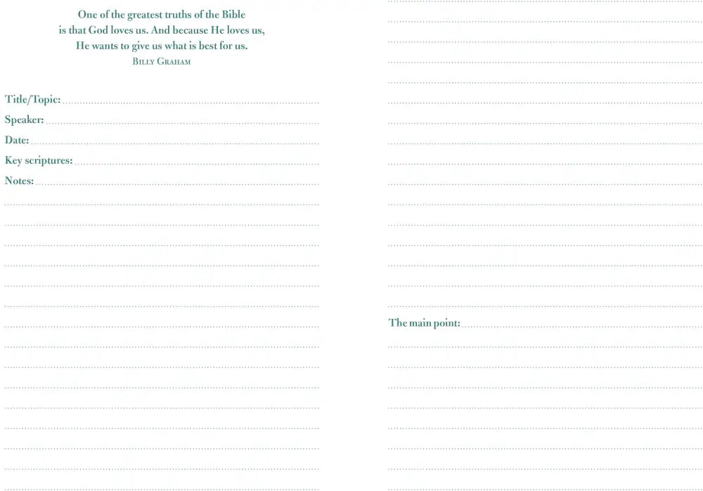Sermon Notes Journal [Olive Tree] - Posh Finds