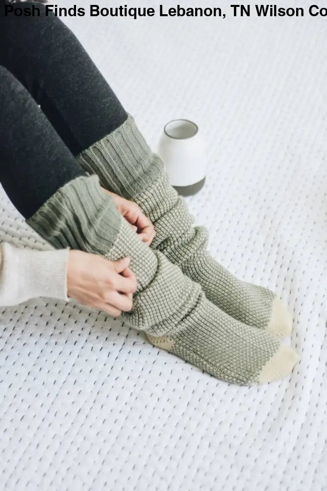 Soft Open Work Knit Lounge Socks: Oatmeal - Posh Finds