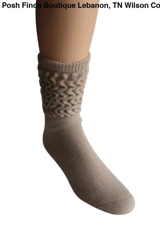 Soft Touch Therapeutic Alpaca Socks: Beige / Small - Posh Finds