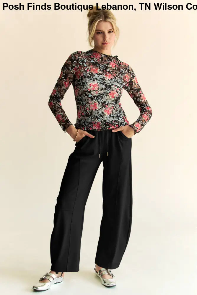 SOLID ELASTIC WAISTBAND POCKETS LONG BARREL PANTS: Khaki / S - Posh Finds