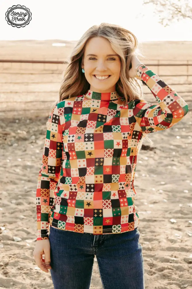 Stars Of Christmas Mesh Top - Posh Finds