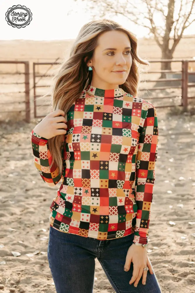 Stars Of Christmas Mesh Top - Posh Finds