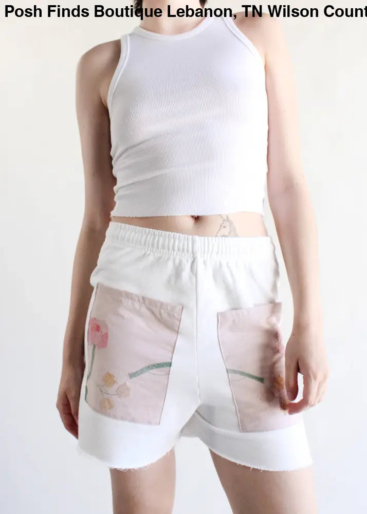 Sweat Short with Embroidered Front Pocket - Posh Finds