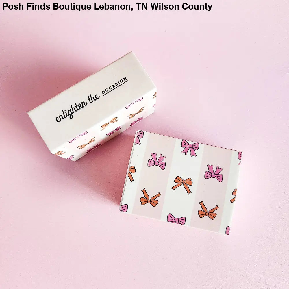 Sweet Bows Matchbox with Colorful Matchsticks - Posh Finds