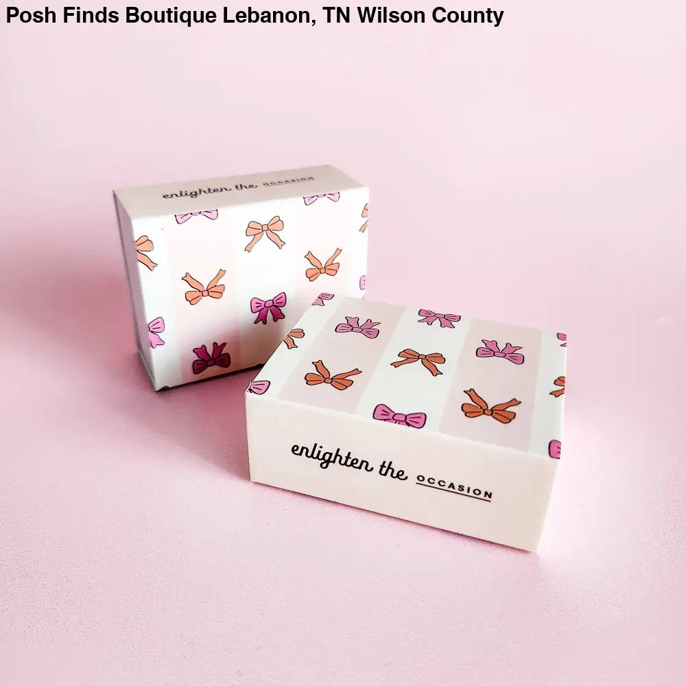 Sweet Bows Matchbox with Colorful Matchsticks - Posh Finds
