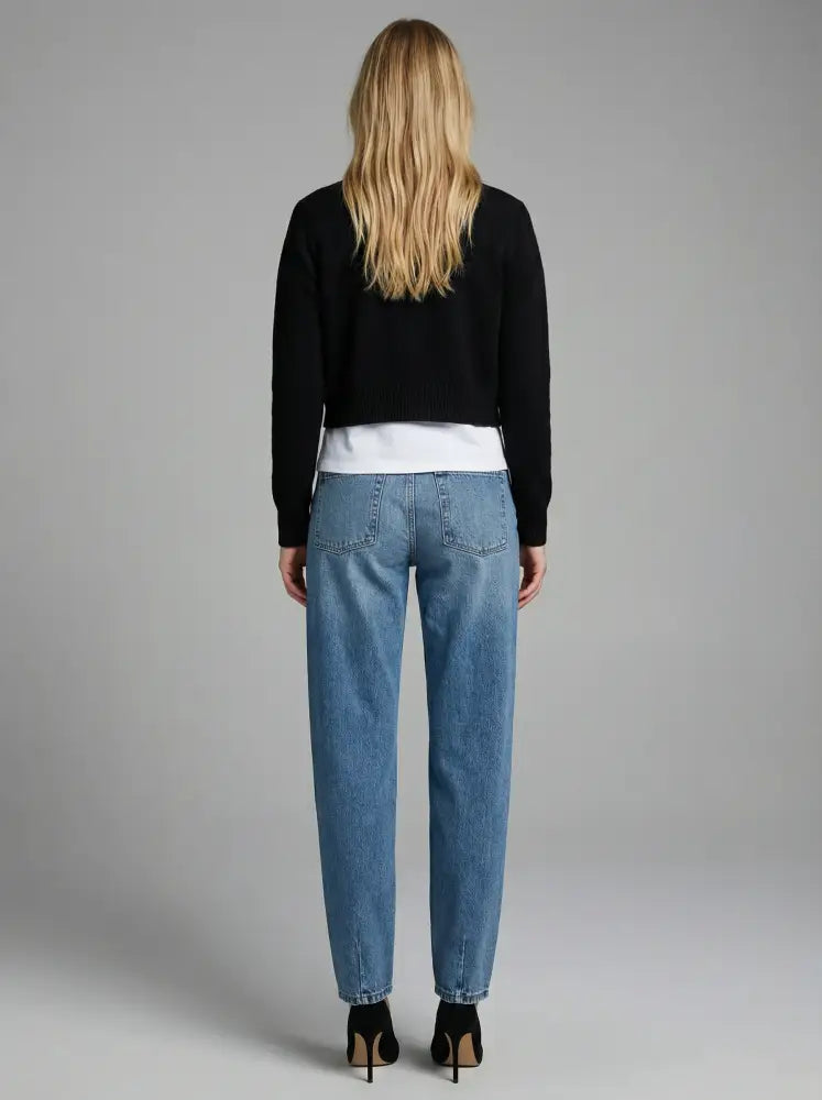 TAPERED MID RISE WIDE BAGGY JEANS: 5 (26) - Posh Finds