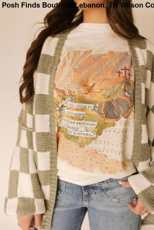 The Old Rugged Cross Easter Graphic: Small / Short Sleeve Tee - Posh Finds