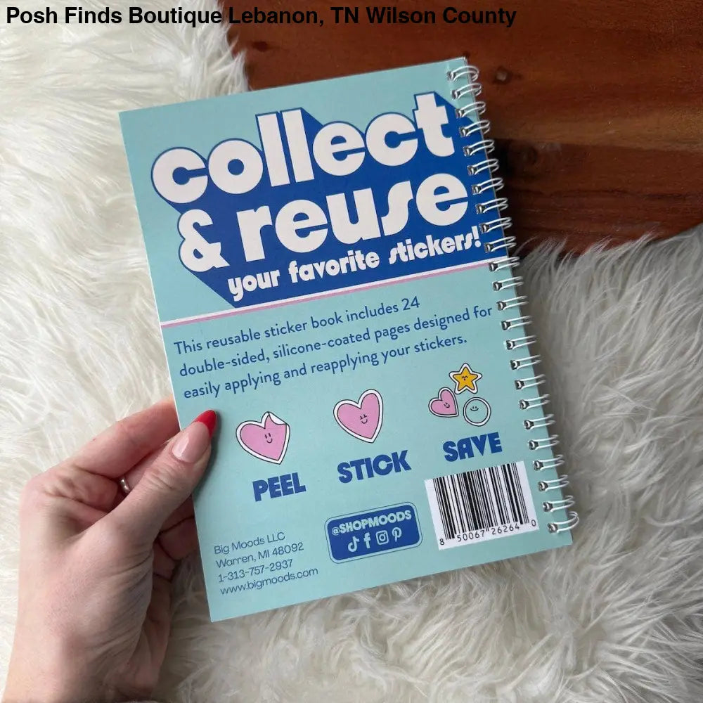 The Unused Sticker Book - Blue - Posh Finds